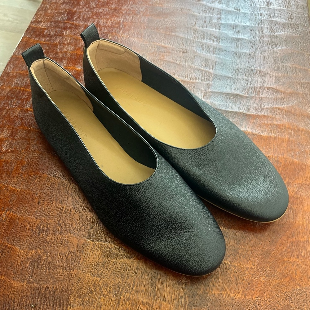 Everlane Black Leather Flats